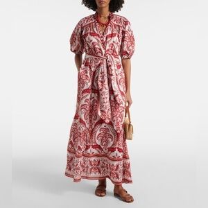 Farm Rio Off White Tropical Cameo Paisley Maxi Dress